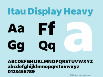 Itau Display Heavy Version 1.000 Font Sample