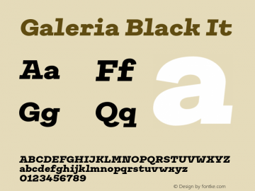 Galeria Black It Version 1.000;PS 001.000;hotconv 1.0.88;makeotf.lib2.5.64775图片样张