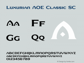 LuxurianAOEClassicSC Version 2.000 Font Sample