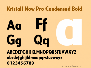 KristallNowPro-CondBold Version 1.003 2019 Font Sample