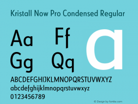 KristallNowPro-CondRegular Version 1.003 2019 Font Sample