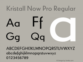 KristallNowPro-Regular Version 1.003 2019 Font Sample