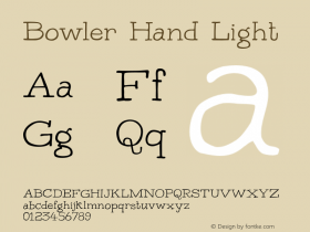 BowlerHand-Light 1.000 Font Sample