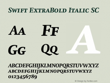 Swift-ExtraBoldItalicSC 2.0.2 Font Sample