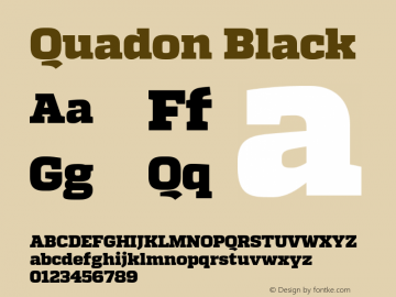 Quadon-Black Version 1.000;PS 001.001;hotconv 1.0.56 Font Sample
