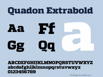 Quadon-Extrabold Version 1.000;PS 001.001;hotconv 1.0.56图片样张