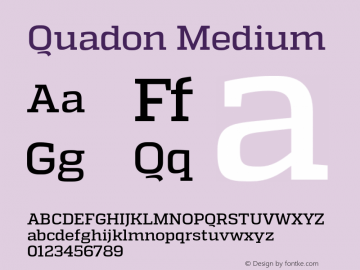 Quadon-Medium Version 1.000;PS 001.001;hotconv 1.0.56图片样张
