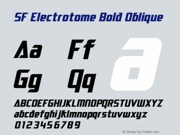 SF Electrotome Bold Oblique Version 1.1图片样张