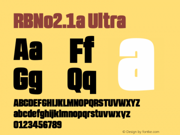 RBNo2.1a-Ultra Version 1.000;PS 001.001;hotconv 1.0.56图片样张