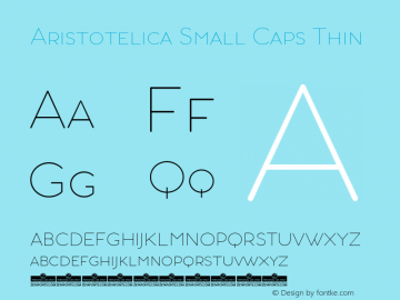 AristotelicaSmallCaps-Thin Version 1.000图片样张