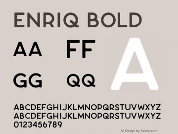 EnriqBold Version 1.004;Fontself Maker 3.0.1;YWFTv17 Font Sample