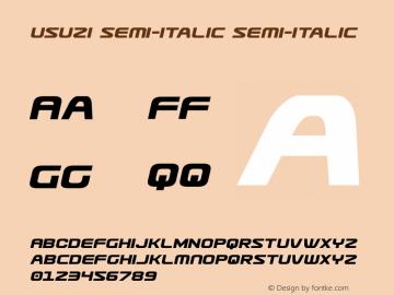 Usuzi Semi-Italic Version 3.1; 2019 Font Sample