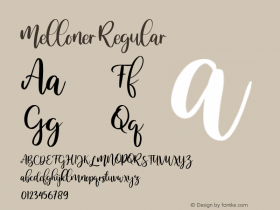 Melloner Version 1.000 Font Sample