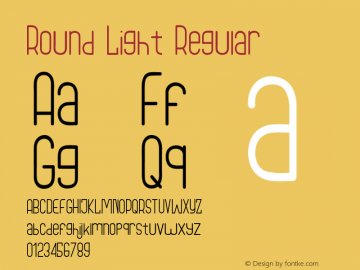 Round Light Version 1.00;April 18, 2019;FontCreator 11.0.0.2408 32-bit Font Sample