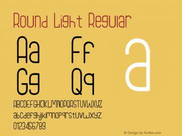 Round Light Version 1.00;April 18, 2019;FontCreator 11.0.0.2408 32-bit图片样张