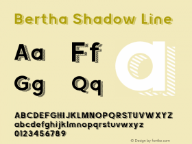 BerthaShadowLine-Regular Version 1.000 Font Sample