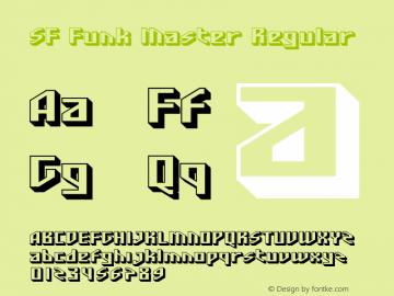 SF Funk Master Regular Version 1.1 Font Sample