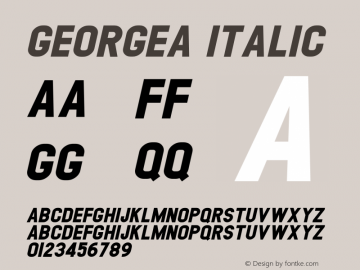GEORGEA Italic Version 1.00;April 10, 2019;FontCreator 11.5.0.2430 64-bit Font Sample