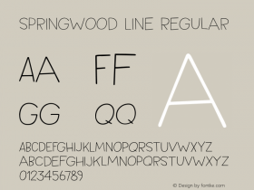 SpringwoodLineRegular Version 1.000;YWFTv17 Font Sample