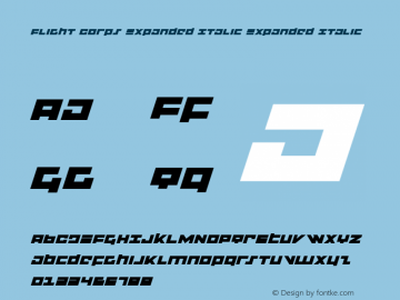 Flight Corps Expanded Italic Version 2.0; 2017图片样张