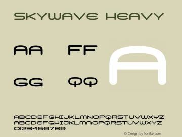 Skywave Heavy Version 1.000 Font Sample