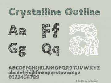 Crystalline Outline Version 1.000 Font Sample