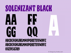 Solenizant Black Version 2.000;PS 002.000;hotconv 1.0.88;makeotf.lib2.5.64775 Font Sample