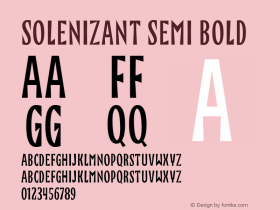 Solenizant Semi Bold Version 2.000;PS 002.000;hotconv 1.0.88;makeotf.lib2.5.64775 Font Sample