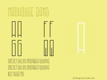 MadHouse Sans Version 1.002;Fontself Maker 3.0.0-3 Font Sample