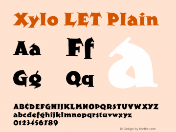 Xylo LET Plain:1.0 1.0 Font Sample