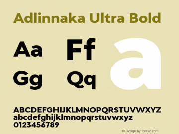 Adlinnaka Ultra Bold Version 1.000图片样张