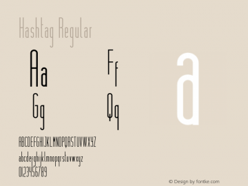 Hashtag Version 1.002;Fontself Maker 3.0.0-3图片样张