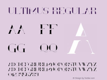 Ultimus Version 1.002;Fontself Maker 3.0.0-3 Font Sample