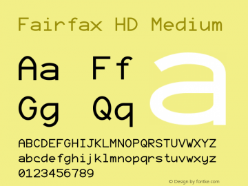 Fairfax HD Version 2019.04.24 Font Sample