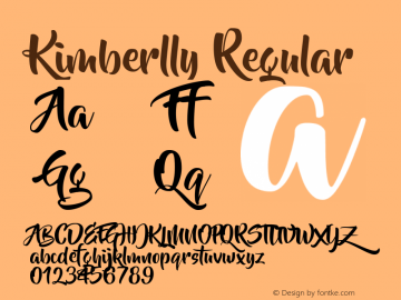 Kimberlly Undefined Font Sample