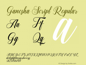 GaneshaScript Version 1.000 Font Sample