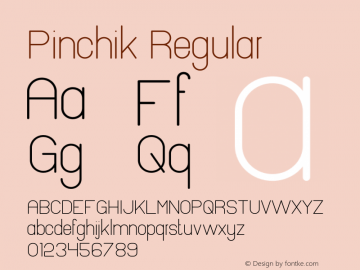 Pinchik Version 1.002;Fontself Maker 3.0.0-3图片样张