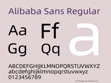 Alibaba Sans Version 1.01 Font Sample