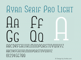 Ryan Serif Pro Light Version 1.100;PS 001.100;hotconv 1.0.88;makeotf.lib2.5.64775图片样张