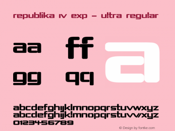 Republika IV Exp - Ultra Regular Version 1.0; 2000; initial release图片样张