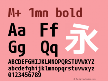 M+ 1mn bold 图片样张