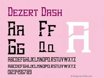 Dezert Dash Version 1.002;Fontself Maker 3.1.2图片样张