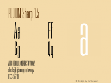 PODIUM Sharp 1.5 Version 1.000 | w-rip DC20190420 Font Sample