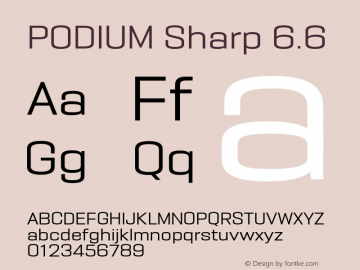 PODIUM Sharp 6.6 Version 1.000 | w-rip DC20190420 Font Sample