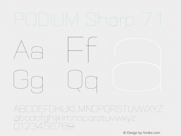 PODIUM Sharp 7.1 Version 1.000 | w-rip DC20190420 Font Sample