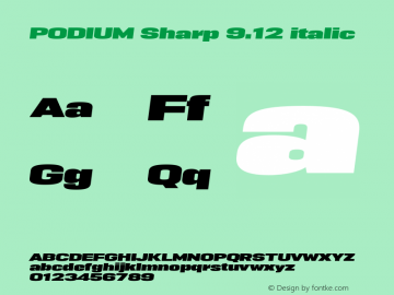 PODIUM Sharp 9.12 italic Version 1.000 | w-rip DC20190420图片样张