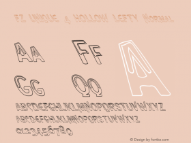 FZ UNIQUE 4 HOLLOW LEFTY Normal 1.000 Font Sample