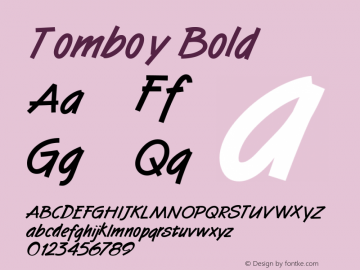 TomboyBold 001.000 Font Sample