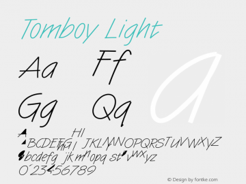 TomboyLight 001.000 Font Sample