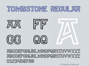 Tombstone-Outline 001.000 Font Sample